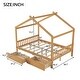 preview thumbnail 16 of 18, Full Size Platform Bed w/Drawers, Headboard, Footboard, Roof Design