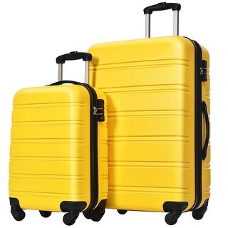 2 Piece Luggage Set Hardside Spinner Wheel Luggage Suitcase (20 quot /28