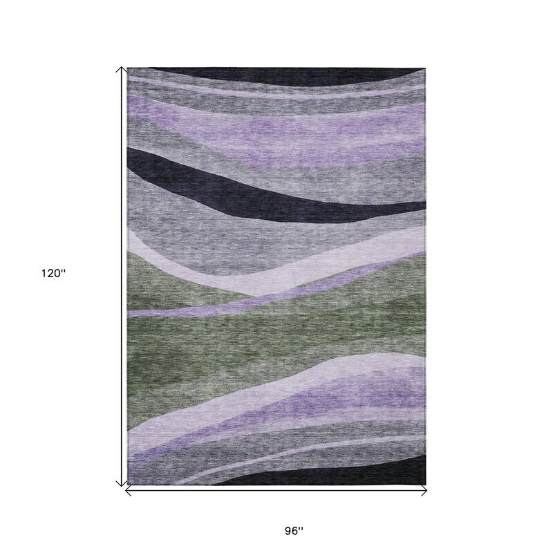 HomeRoots Abstract Transitional Rectangle Outdoor Rug