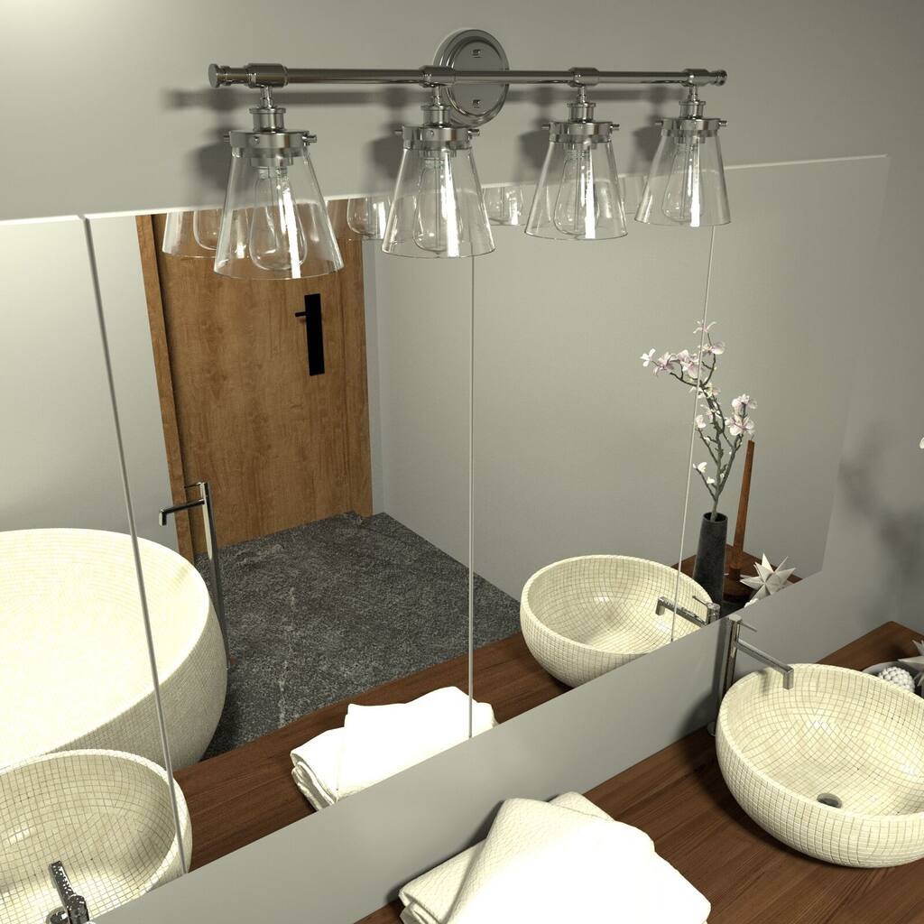 4 Light Chrome Vanity light - 10.9"*32.9"*7.21"