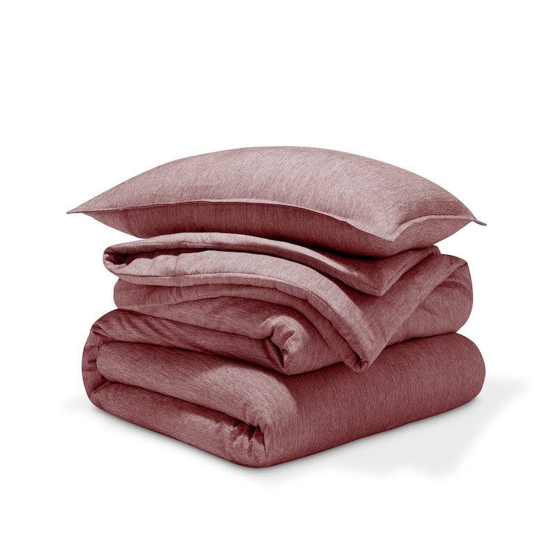 Bare Home Hypoallergenic Down Alternative Comforter Set - Twin - Twin XL - Heathered Rosewood