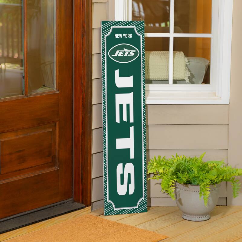 47" Double Sided Seasonal Porch Leaner, New York Jets - 47" x 11.25"