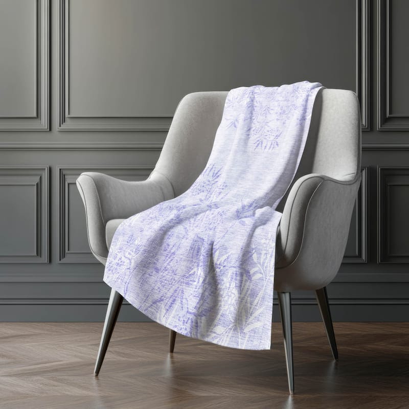 Premium Machine Washable Modern Floral Sherpa Throw Blanket