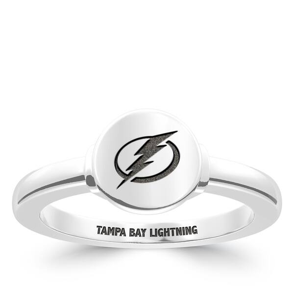 Shop Tampa Bay Lightning Engraved Sterling Silver Signet Ring