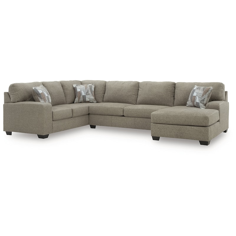 Signature Design by Ashley Newellen Gray 3-Piece Sleeper Sectional with Chaise