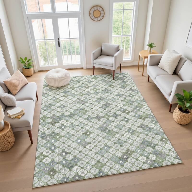 Premium Washable Super Soft Modern Mosaic Mayfield Rug