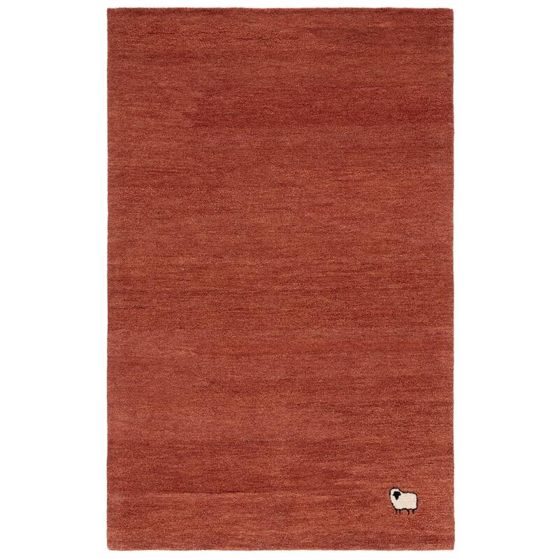 SAFAVIEH Handmade Himalaya Tulip Medallion Modern & Contemporary Wool Rug - 5' x 8' - Rust