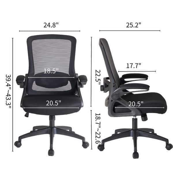 Ergonomic Mesh Computer Chair Office Chair With Headrest Lumbar Support 5 Wheels For Grown-ups Women Men