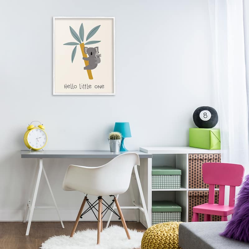 Stupell Hello Little One Koalas Framed Giclee Art Design By Sazerelli Designs