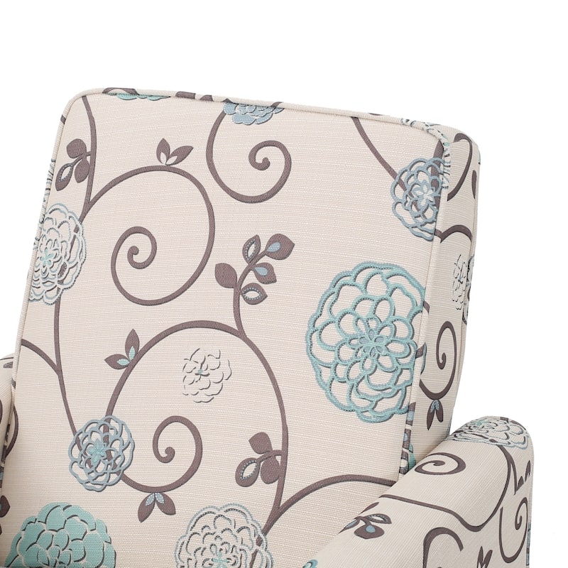 Darvis Floral Recliner Club Chair by Christopher Knight Home