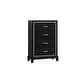 preview thumbnail 2 of 4, Livingston Black 4-Drawer 32 in. W Chest of Drawers
