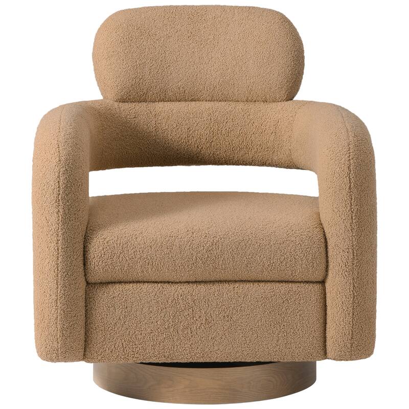 Bayville 29" Wide Sherpa Swivel Chair (Set of 2)