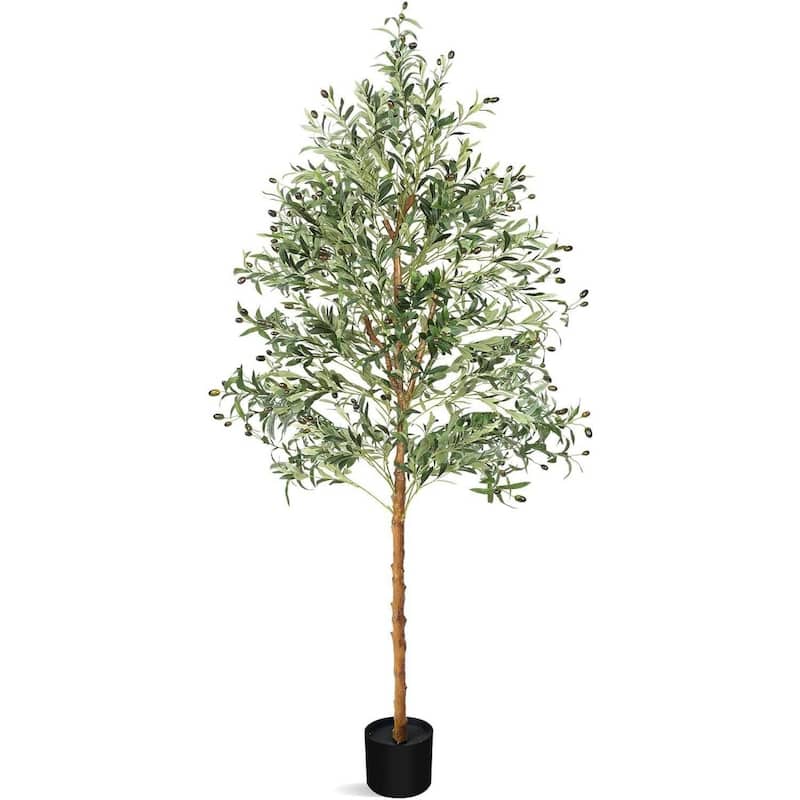 7FT Tall Faux Olive Tree for Home Office Decor - 7 ft