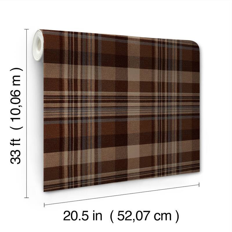 Dutton Plaid Rust Wallpaper