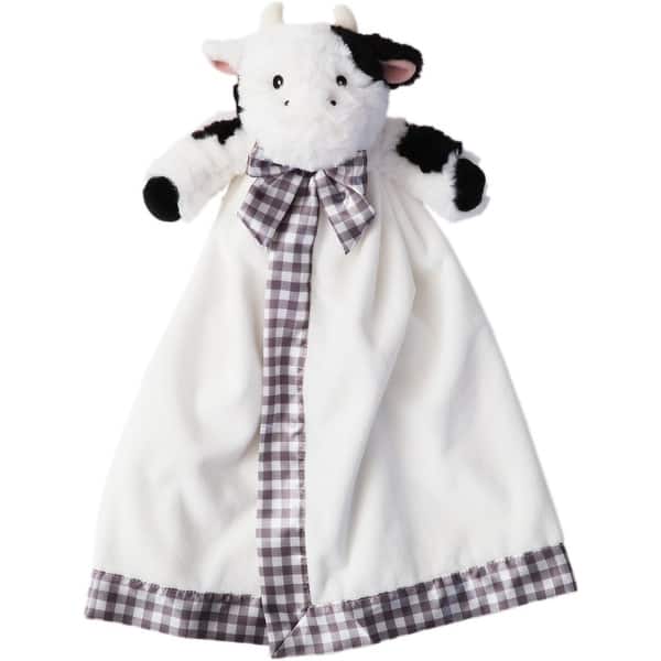slide 2 of 6, Bearington Lil' Gilly 18" Cow Security Blanket Lovey