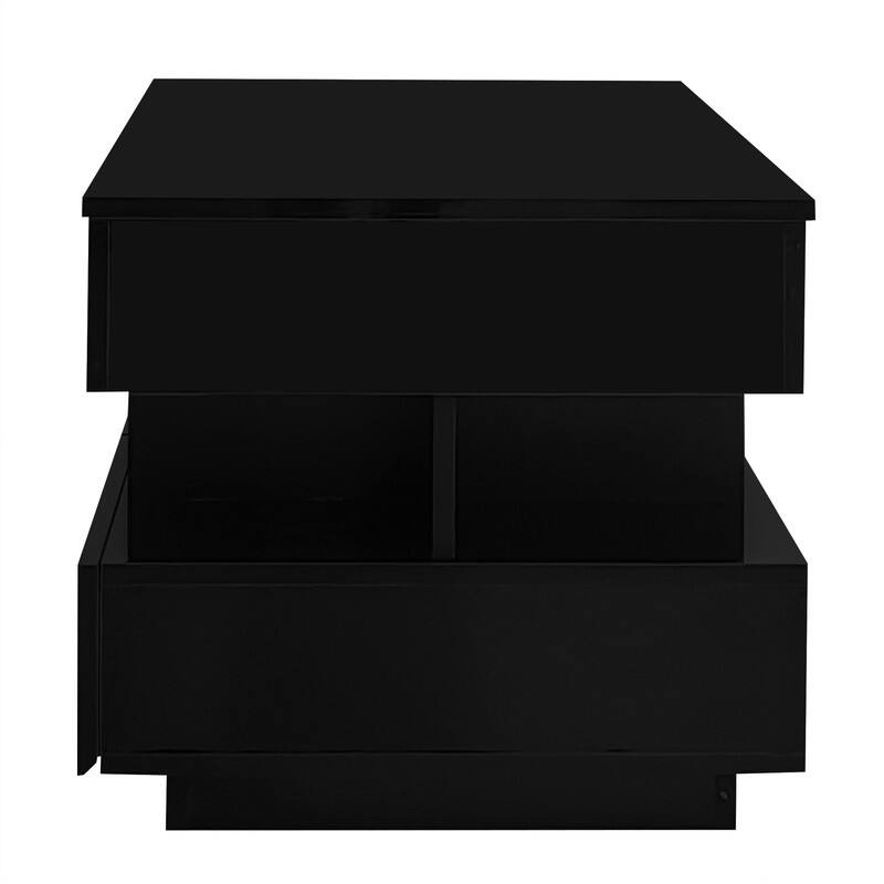 Lift-Top Coffee Table with 2 Drawers, Modern Coffee Table with Adequate Hidden Compartment