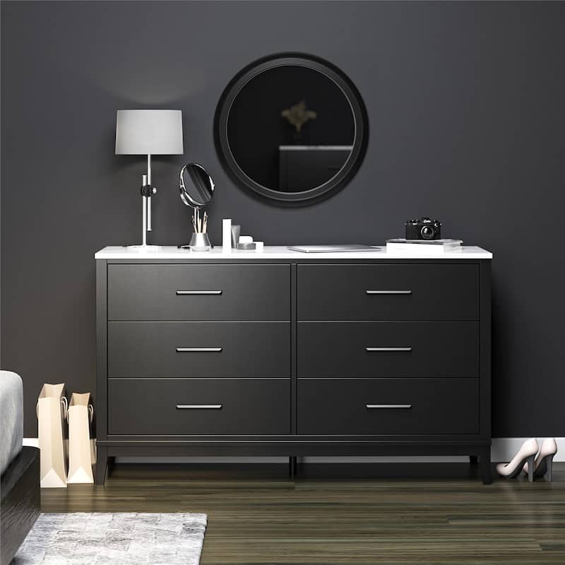 Ameriwood Home Madison Lane Wide 6 Drawer Dresser