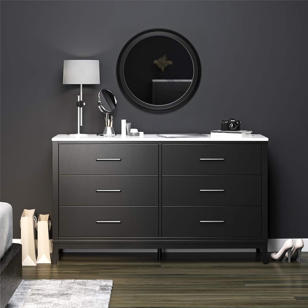 Ameriwood Home Madison Lane Wide 6 Drawer Dresser