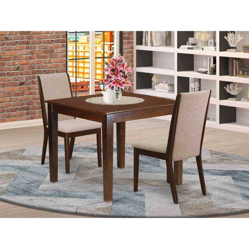 Mid Century Dining Table Set - 3 Piece Kitchen Table & Chairs - Modern Parsons Design