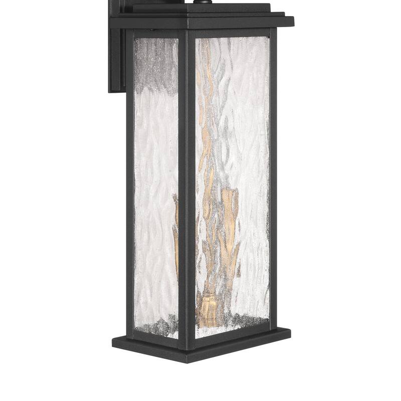 Artcraft Estate 2-Light Outdoor Wall Sconce - Black with Brass Accent