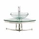 preview thumbnail 8 of 8, Talula Square Corner Tempered Glass Wall Mount Vessel Sink with Chrome Faucet, Drain and Towel Bar