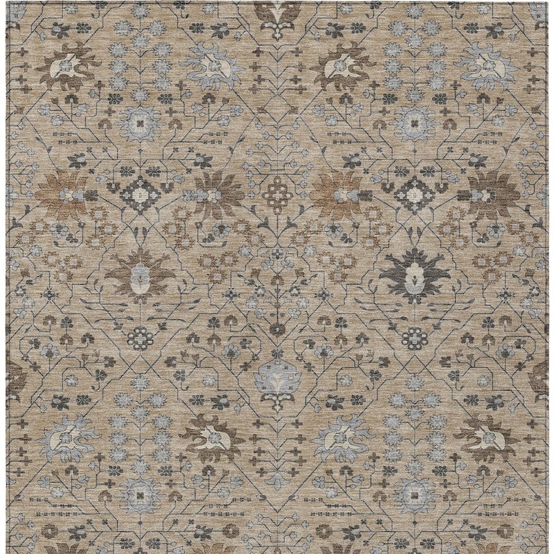 HomeRoots Oriental Traditional Rectangle Outdoor Rug