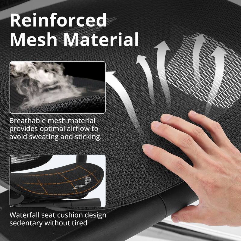 Multi-Functional Ergonomic Office Chair w/Adjustable Support&Hidden Footrest