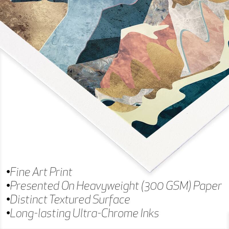 Golden Peaks Fine Art Paper Print by SpaceFrog Designs - Multi - 24x24