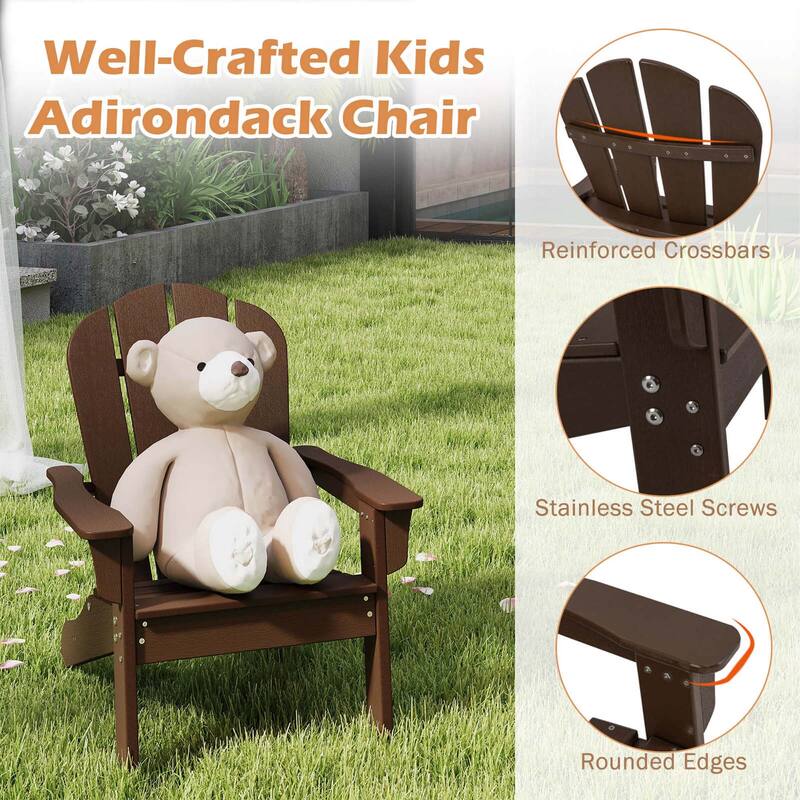 Costway Kids Adirondack Chair with High Backrest Armrests Fire Pit - See Details