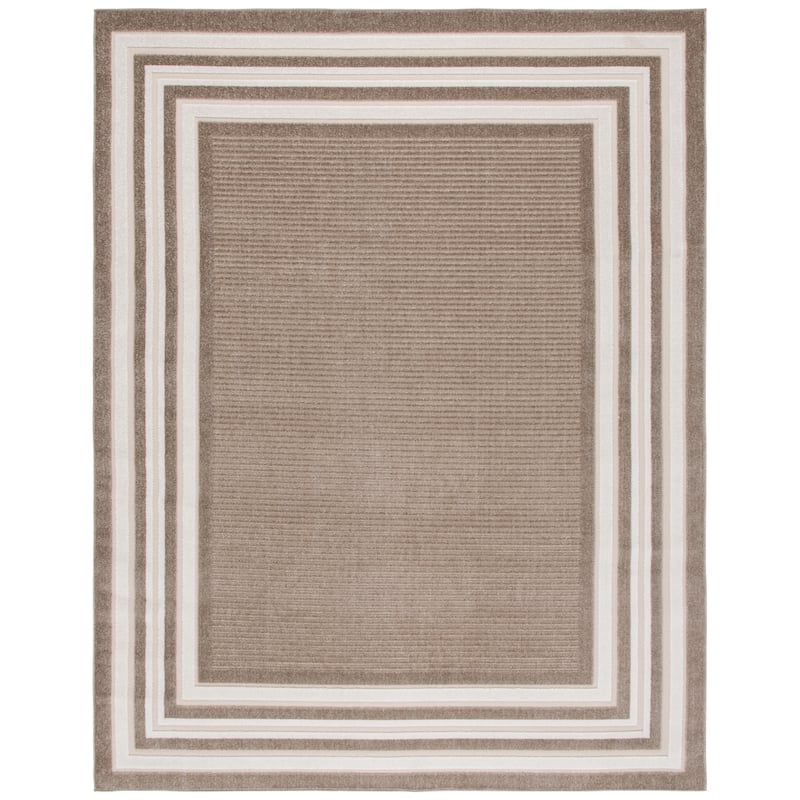 SAFAVIEH Cabana Pratima Indoor/Outdoor Waterproof Patio Backyard Rug - 9' x 12' - Dark Beig/Ivory