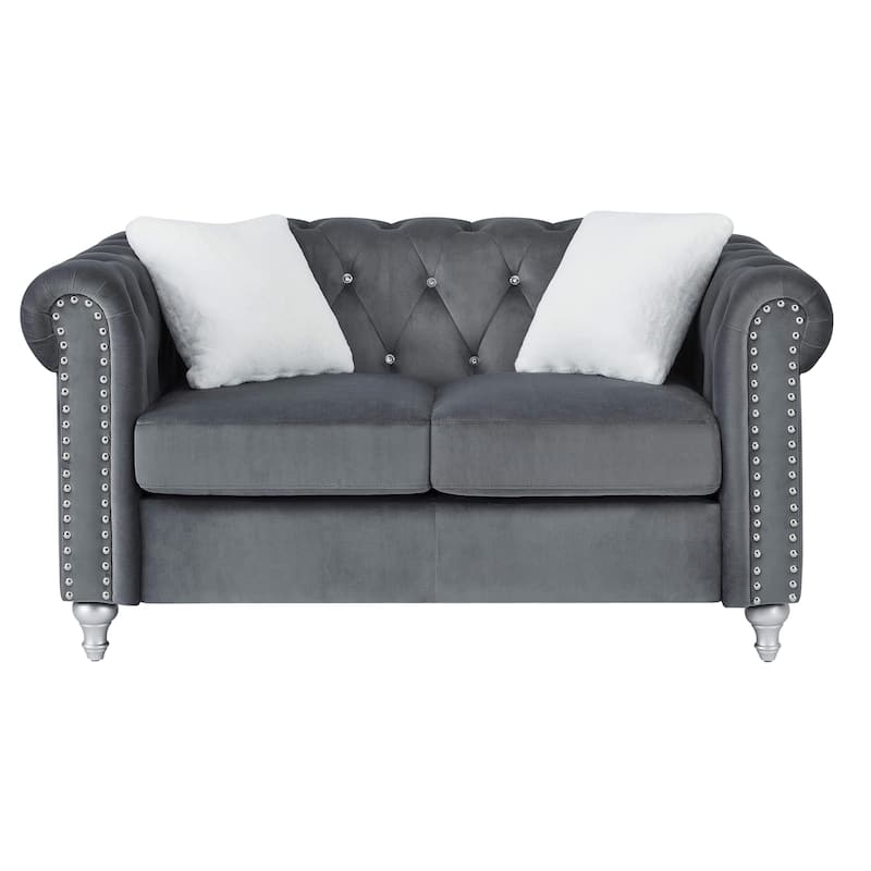 Modern Gray Loveseat For Cozy Interiors - Grey