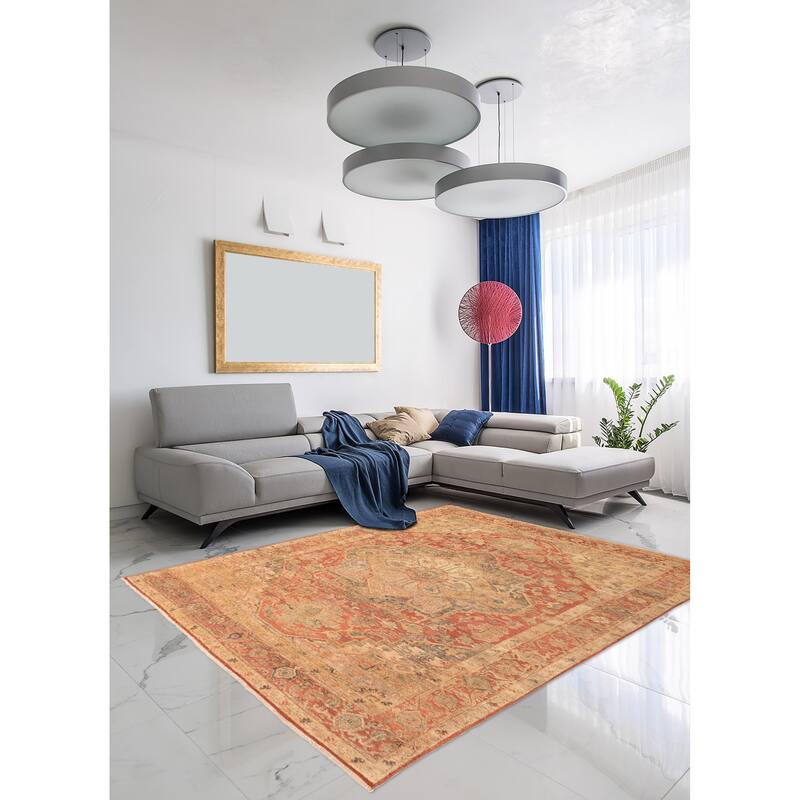 ECARPETGALLERY Hand-knotted Jules Serapi Red Wool Rug - 9'3 x 11'11