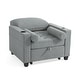 preview thumbnail 60 of 77, 3-in-1 Pull-Out Sleeper Chair Bed Convertible Adjustable Lounge