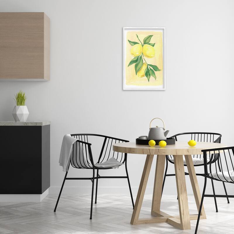 Stupell Hanging Lemons Country Charm Framed Giclee Art Design By Hannah Moren