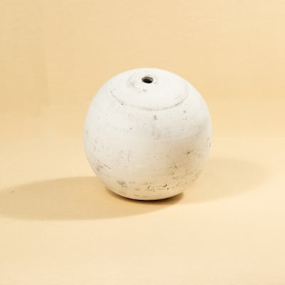 Large Clay Sphere Tabletop Decoration - 20" - White