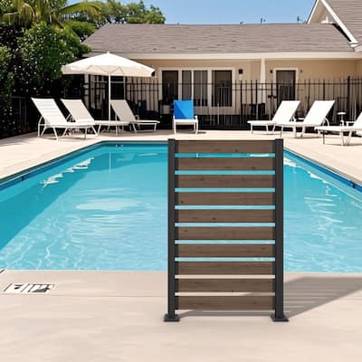 VEIKOUS 1 Pannel Versatile Outdoor Privacy Panels, Aluminum and Wooden Fence Panels for Garden