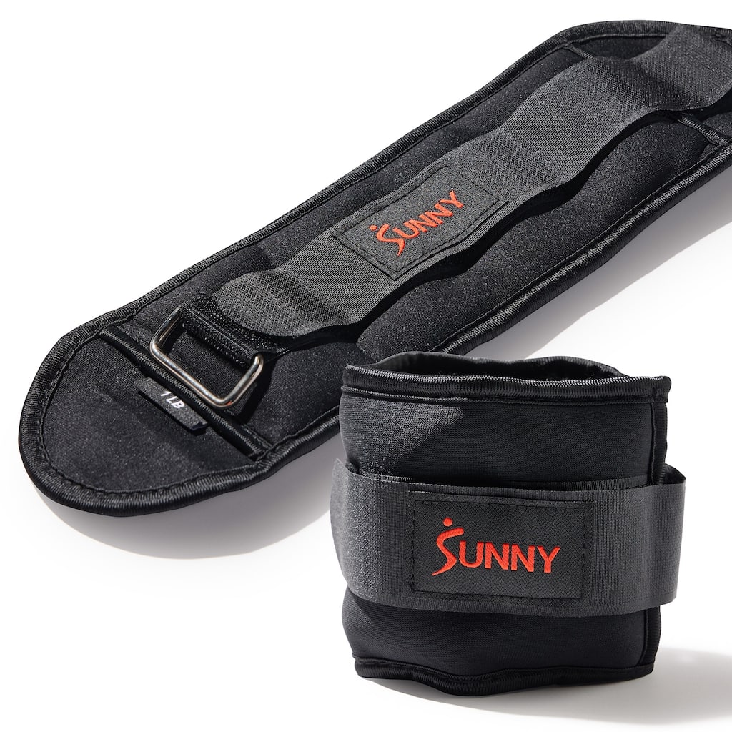 Sunny Health & Fitness Ankle Weight 1-Pound (Pair) - SF-WA01-1 - Black