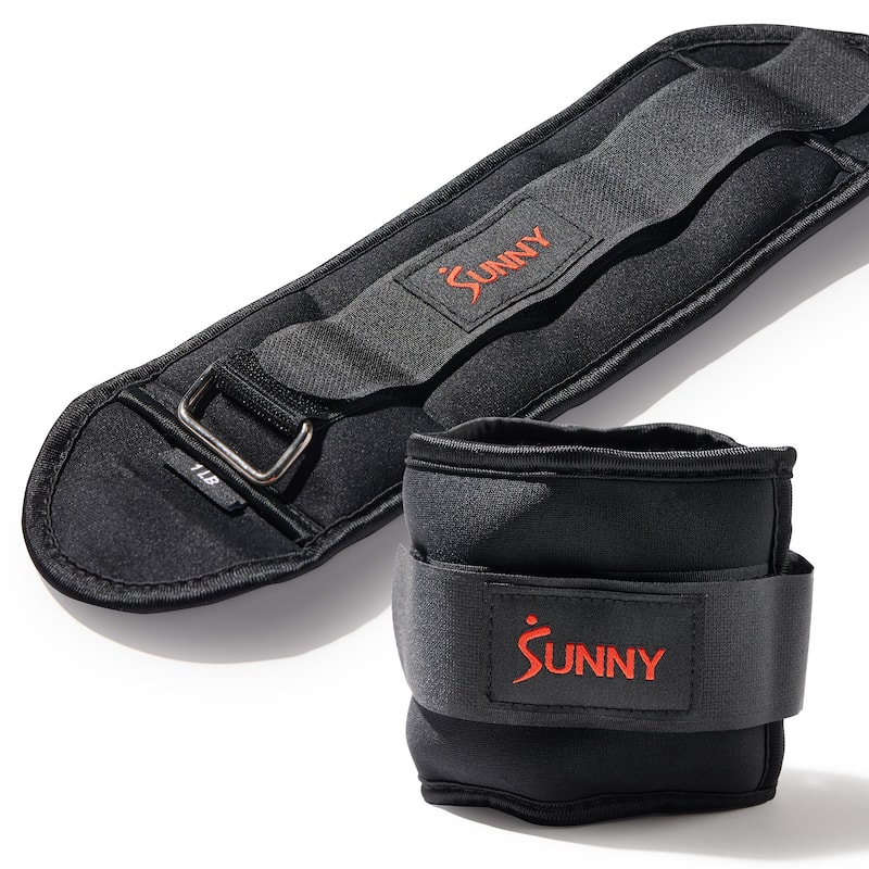 Sunny Health & Fitness Ankle Weight 1-Pound (Pair) - SF-WA01-1 - Black - Black