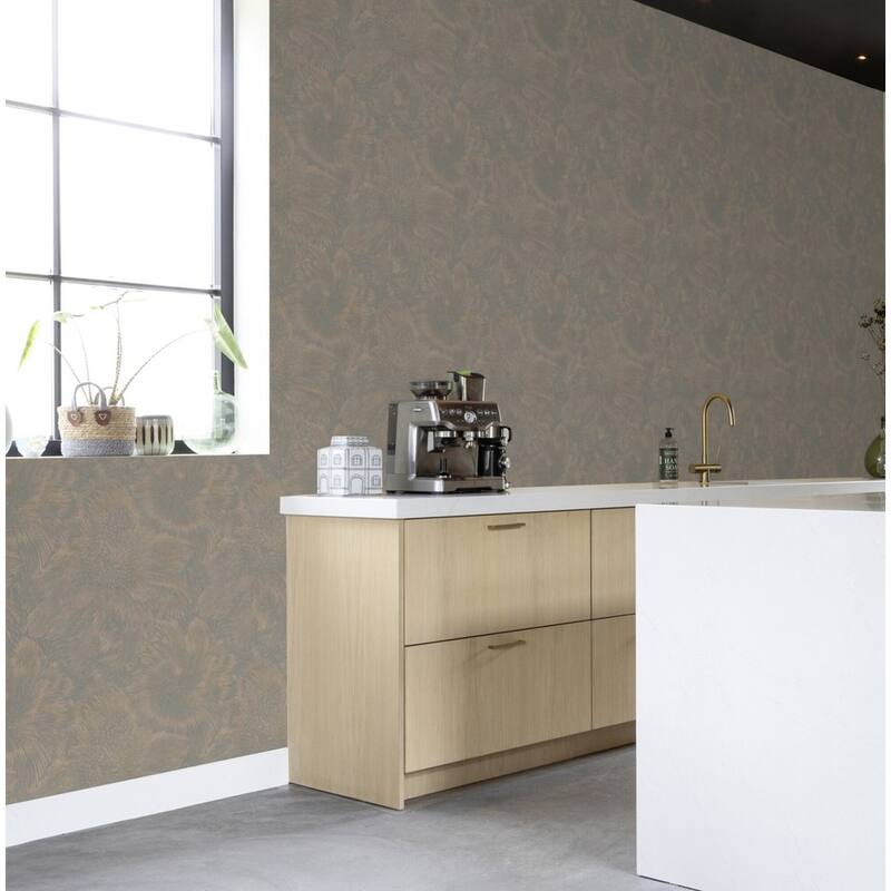 Rasch Purser Copper Abstract Wallpaper