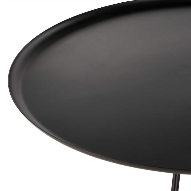 SAFAVIEH Orson Coffee Table W/ Metal Gold Cap-Black / Gold - 29"W x 29"D x 15"H