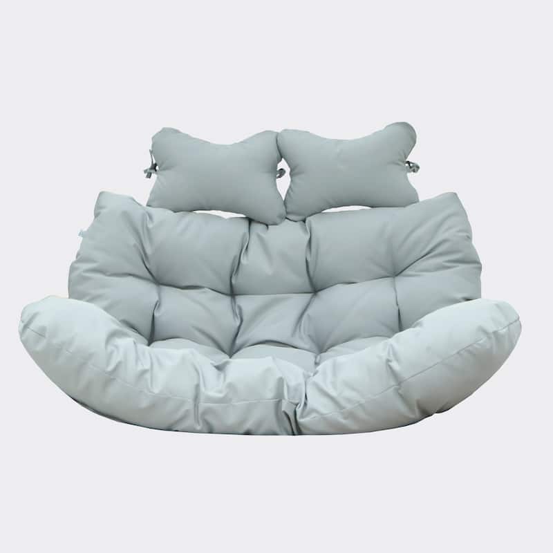Egg Swing Chair Cushion Durable Weather Resistant Polyester Fits 2 People by LeisureMod