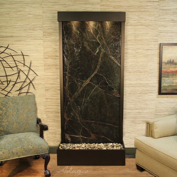Adagio Tranquil River Fountain - Flush Mount - Antique Bronze - Choose Options
