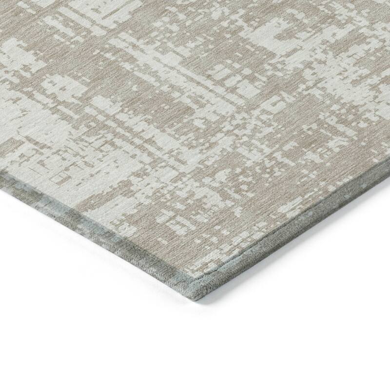 Machine Washable Indoor/ Outdoor Chantille Solid Abstract Rug