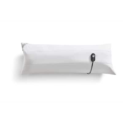 Sunbeam 54 Inch Heated Body Pillow with Temperature Controller - White