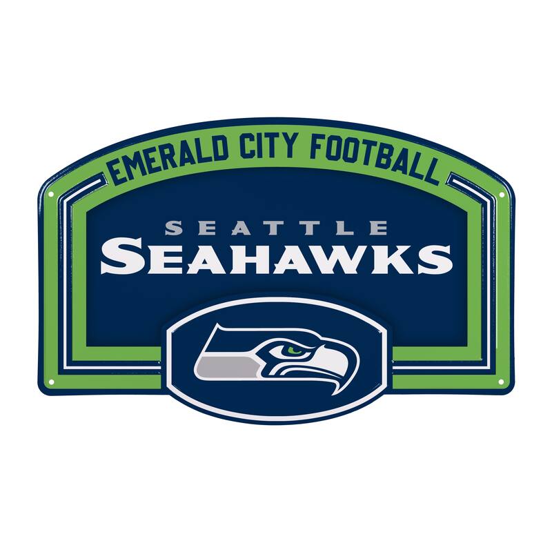 Seattle Seahawks Embossed Steel Wall Sign, 11" x 17"
