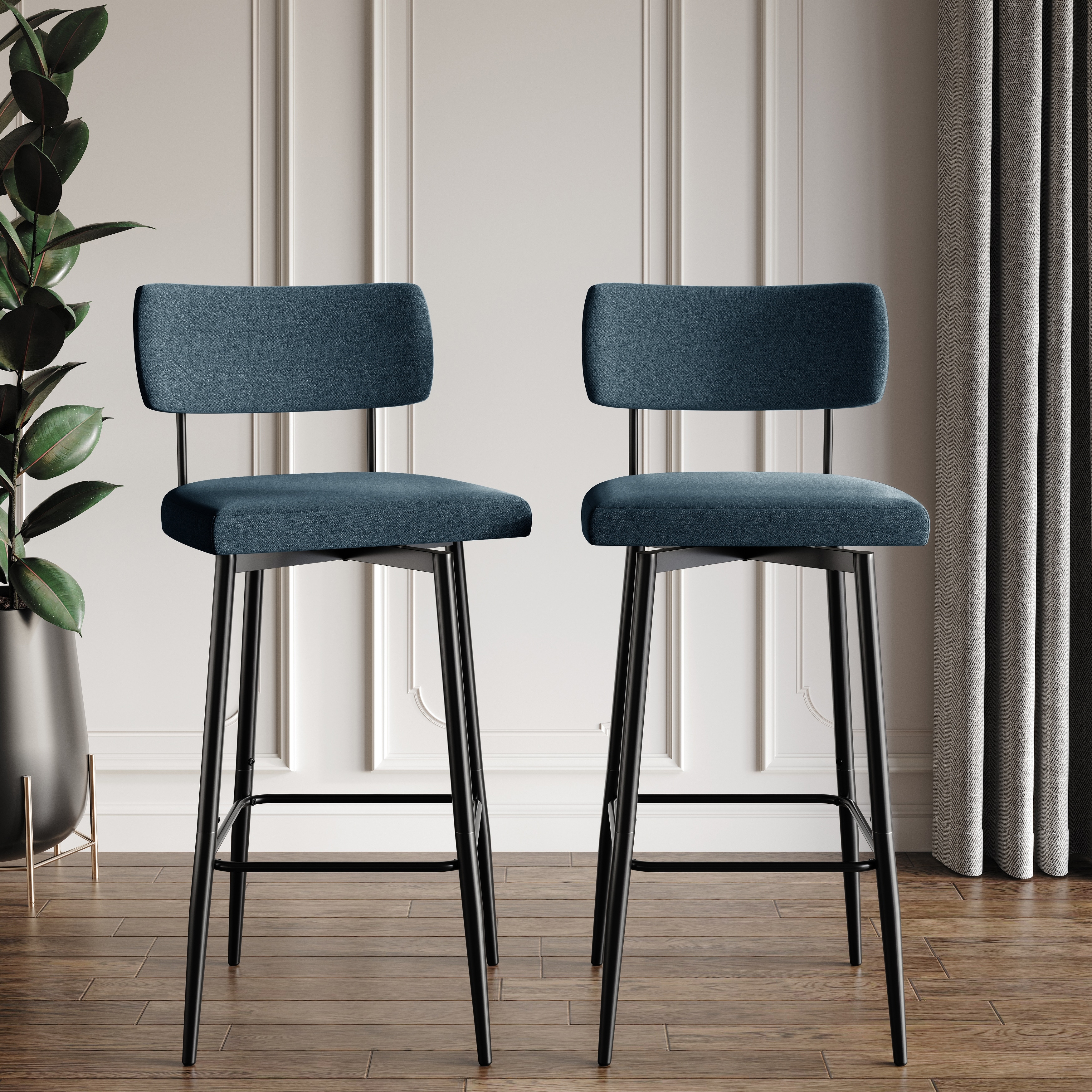 CraftPorch 2-Pieces Simple Swivel Counter Chairs