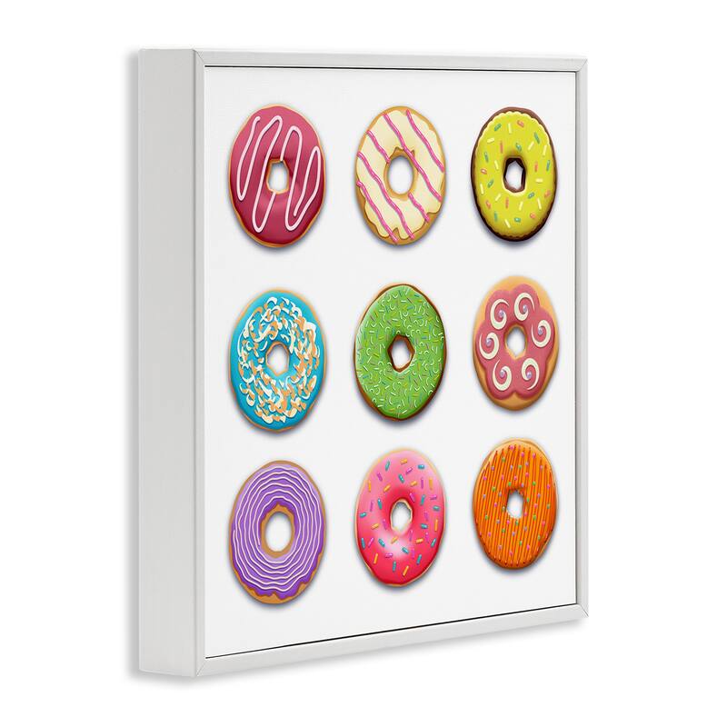 Stupell Colorful Mixed Donuts Framed Giclee Art Design By Marcus Prime