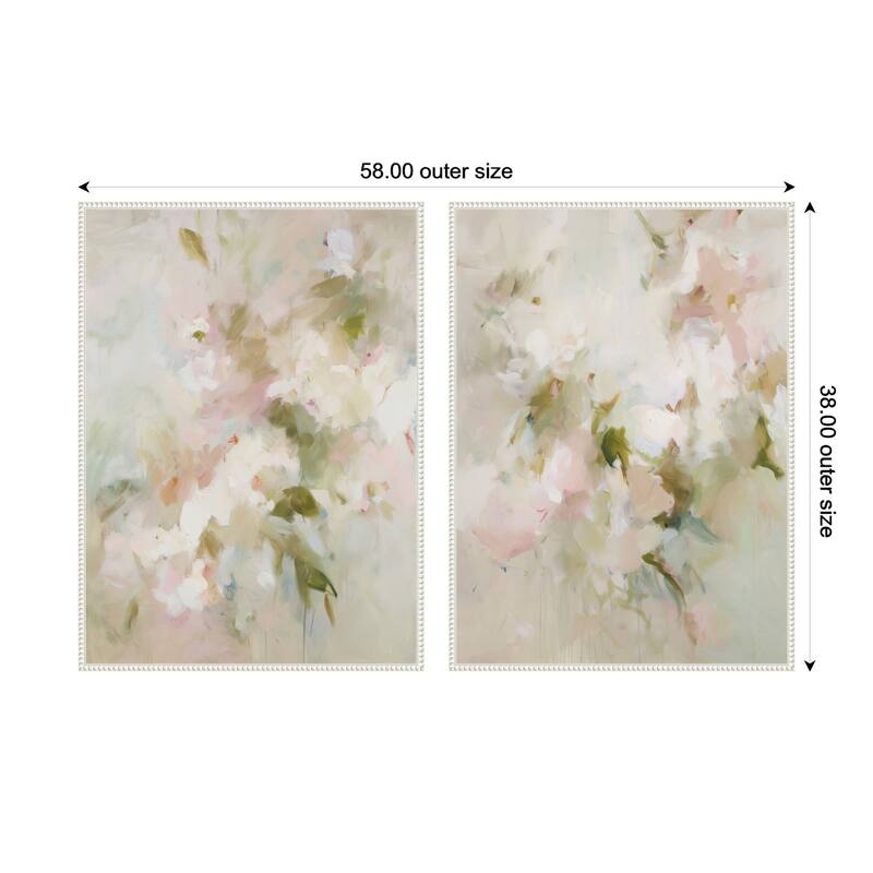 Kate and Laurel Bloom No. 1 & No. 2 2 Piece Framed Canvas Wall Art Set by Amy Lighthall