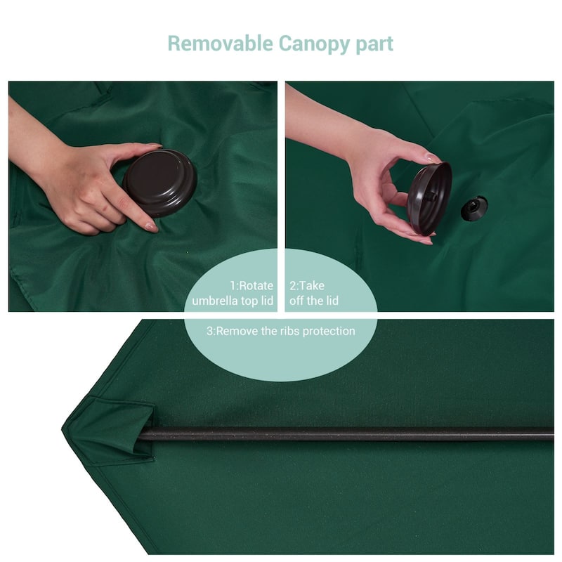 Bonosuki 7.5Ft Patio Market Umbrella Weather-Resistant Table Umbrella