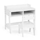 preview thumbnail 8 of 12, MDF Children's Study Desk And Chair Set With 2 Storage Compartments White